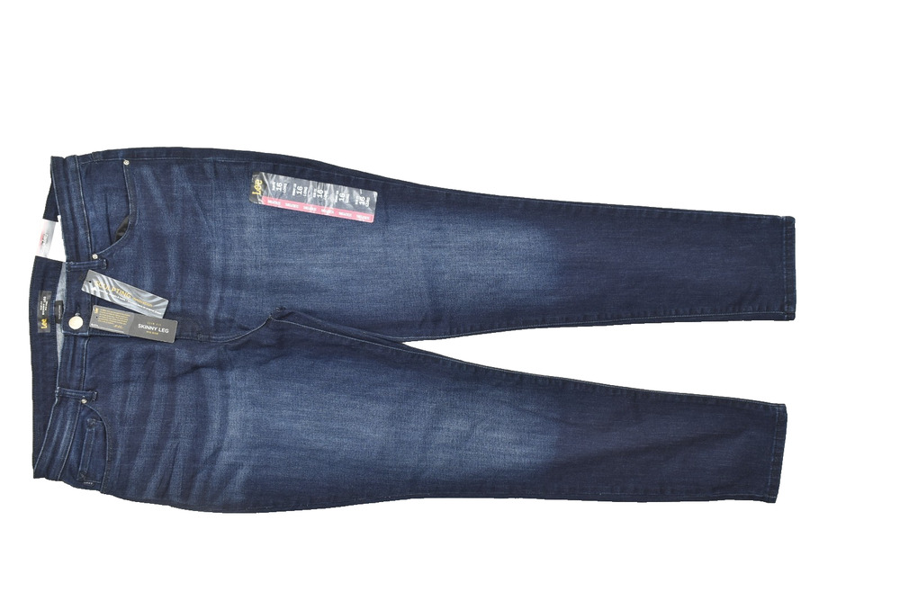 NEW Lee Women's Plus Size 16 Long Sculpting Skinny Leg Mid Rise Jeans Stretch